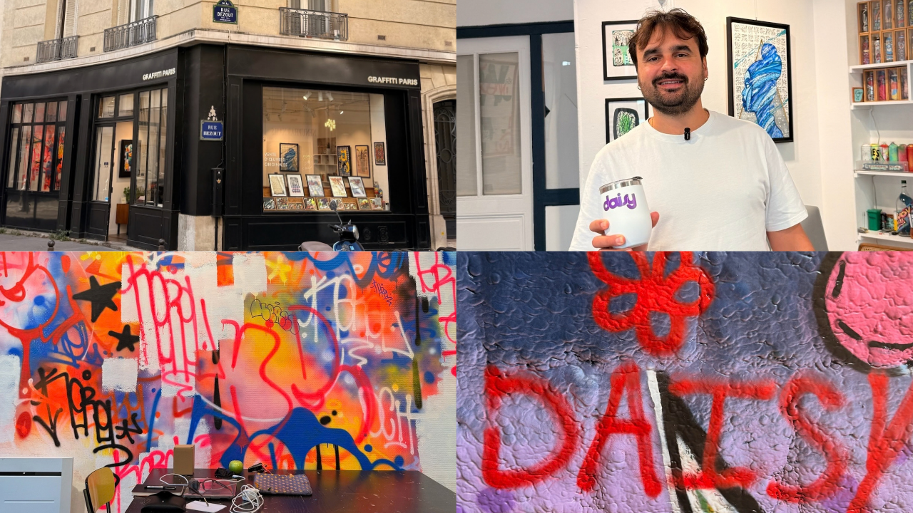 Participants d'un atelier graffiti à la bombe chez Graffiti Paris, atelier street art à Paris